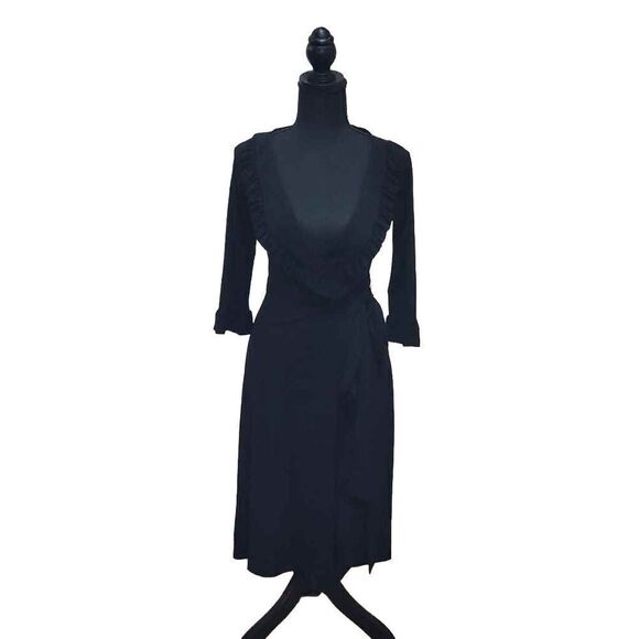 ABS Allen Schwartz 3/4 Sleeve Midi Wrap Dress - Picture 1 of 10